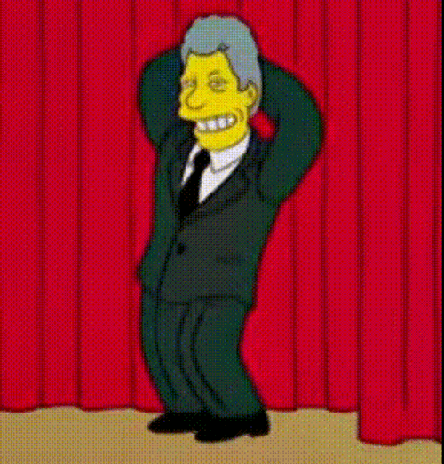 Simpson Bill Clinton Balloons Dancing GIF