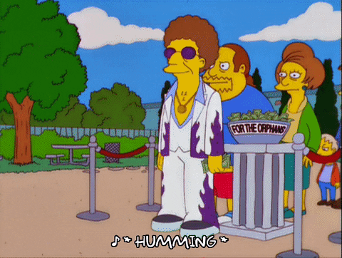 Simpson Bowing Down Statue GIF