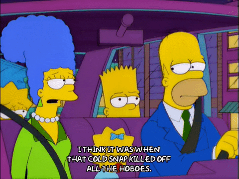 Simpson Family Thats Cold Snap Killed Hoboes GIF