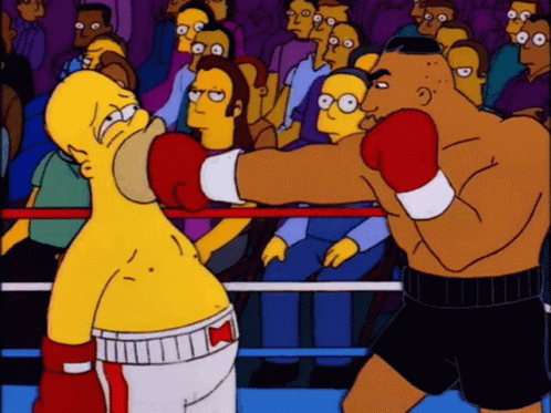 Simpson Imitate Nate Diaz Getting Punch GIF