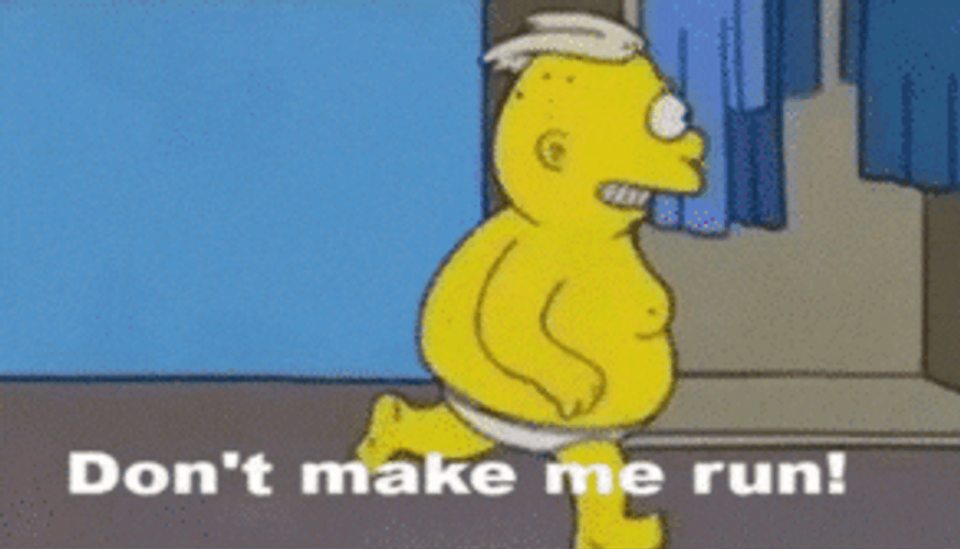 Simpson Running Funny Cartoon GIF
