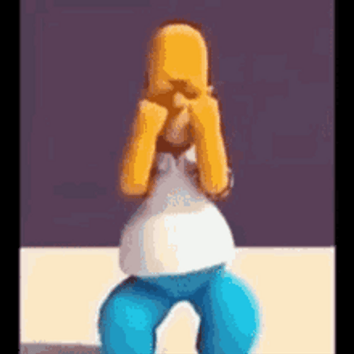 Simpson Twerking With Face Covered GIF