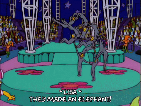 Simpsons Amusing Circus Performance GIF