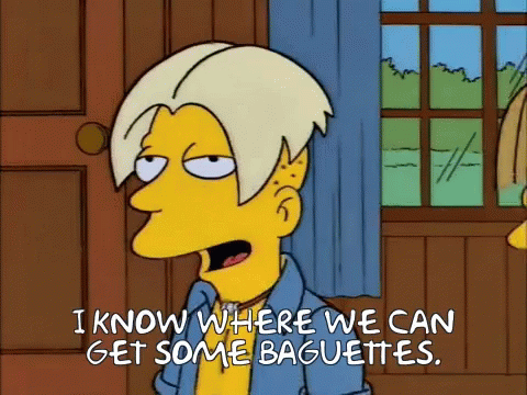 Simpsons Ben Get Some Baguettes On Bastille Day GIF
