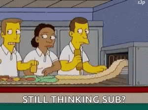 Simpsons Cartoon Still Thinking