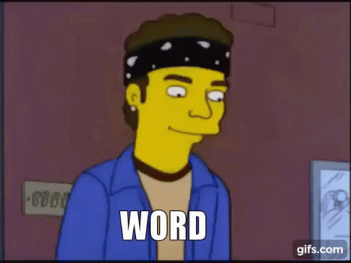 Simpsons Character Thumbs Up Word GIF