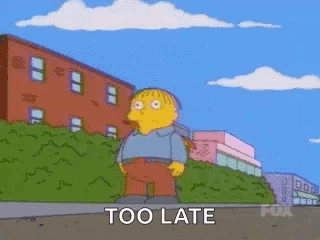 Simpsons Character Too Late
