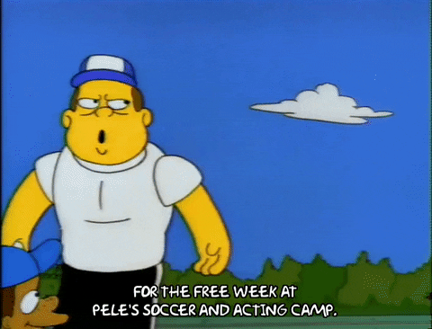 Simpsons Eddie Muntz Coaching Kids GIF