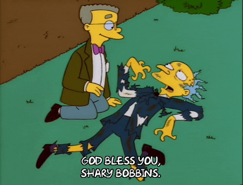 Simpsons God Bless You Shary Bobbins GIF