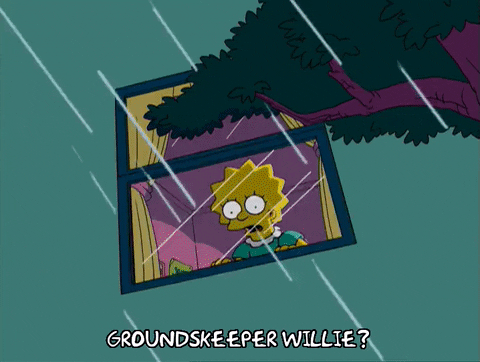 Simpsons Grounds Keeper Willie Water Pouring GIF