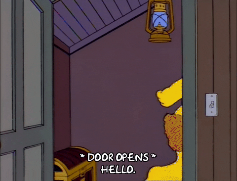 Simpsons House Door Opening Hello GIF