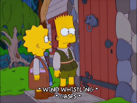 Simpsons Kids Door Opening Wind Whistling GIF