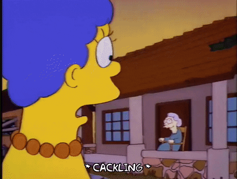 Simpsons Laughing Senile Woman GIF