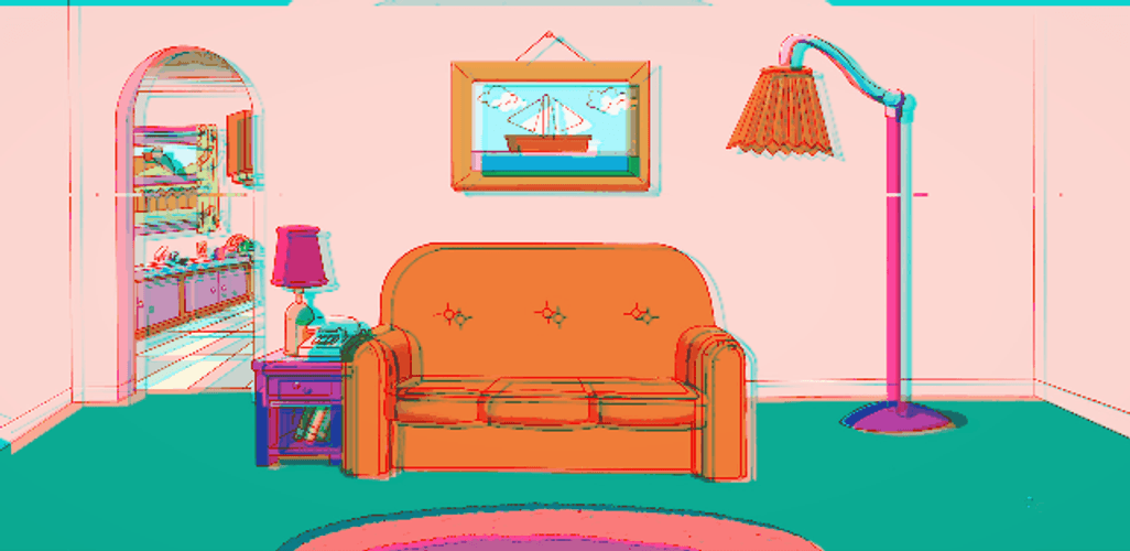 Simpsons Living Room Background GIF