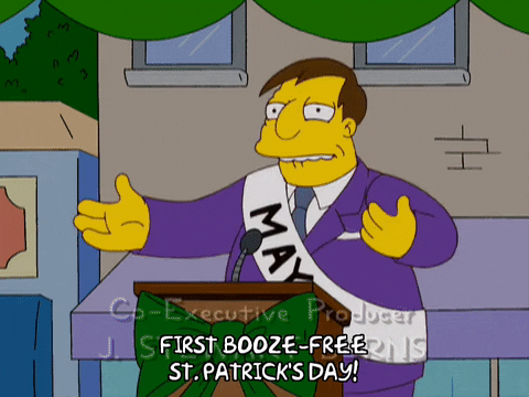 Simpsons Mayor St Patricks Day Birthday GIF