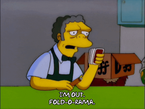 Simpsons Playing Cards I'm Out Folded Drama GIF