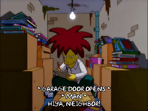 Simpsons Scientist Garage Door Opening GIF