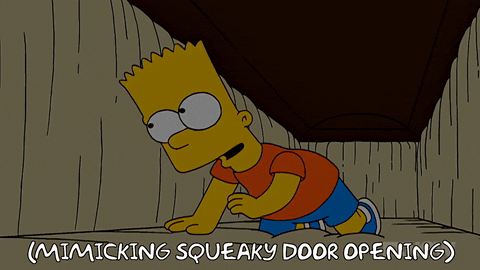 Simpsons Squeaky Door Opening GIF