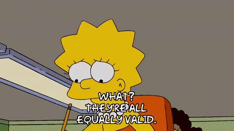 Simpsons They're All Equally Valid GIF