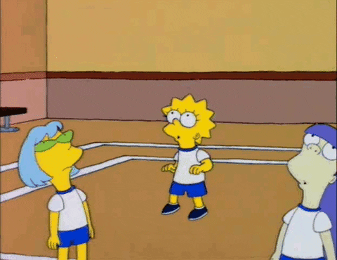 Simpsons Volleyball Ball Balloon Deflating GIF