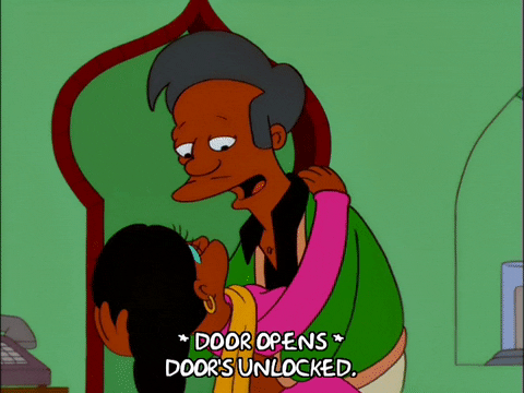 Simpsons Walking Door Opening Door Unlocked GIF