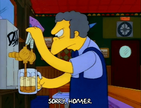 Simpsons Water Pouring Beer Sorry Homer GIF