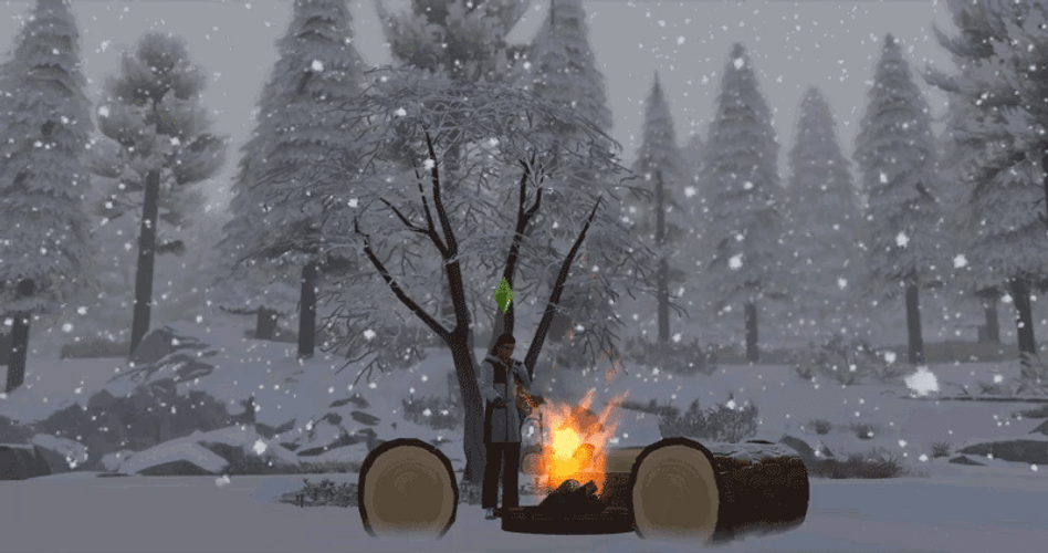 Sims In The Snow GIF
