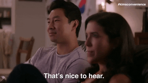 Simu Liu Smiling Thats Nice To Hear GIF