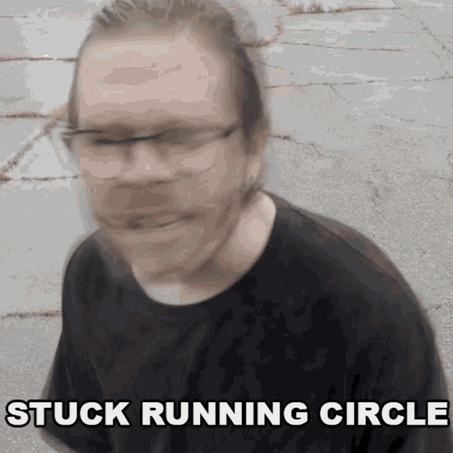 Singer Aaron Frazer Stuck Running Circle GIF