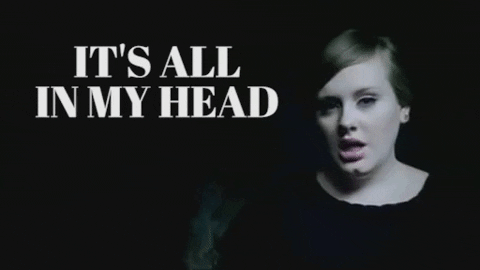 Singer Adele Overthinking All In My Head GIF