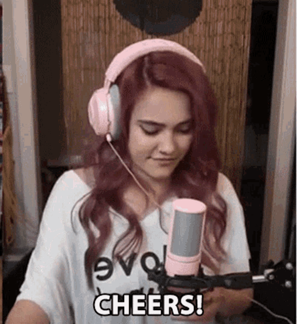 Singer Girl Cheers GIF
