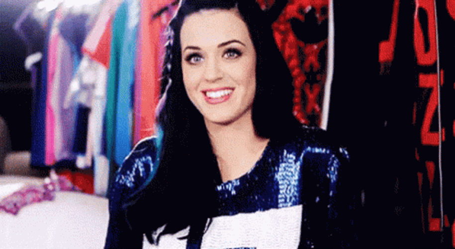 Singer Katy Perry Biting Lip GIF
