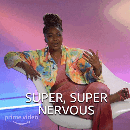 Singer Lizzo Super Nervous Interview GIF