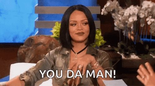 Singer Rihanna Wink You Da Man GIF