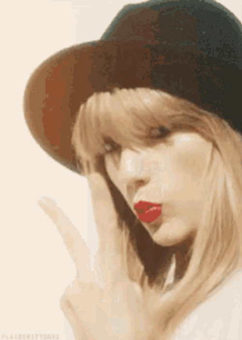 Singer Taylor Swift 2 Finger Sign GIF
