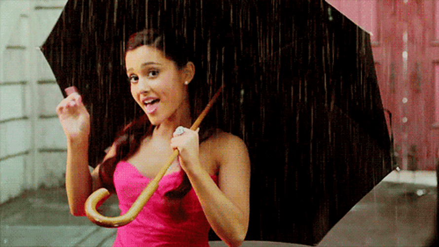 Singing Ariana Grande Dancing In The Rain GIF | GIFDB.com