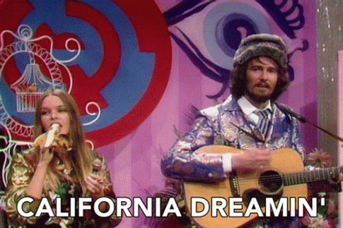 Singing California Dreamin' GIF