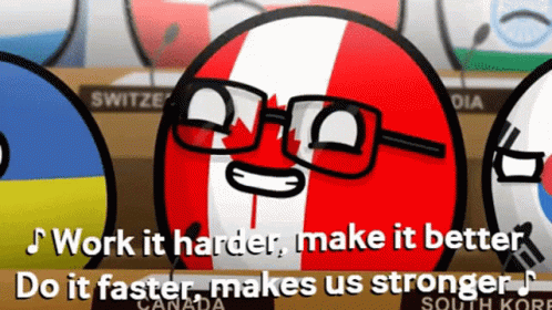 Singing Canada Countryballs GIF