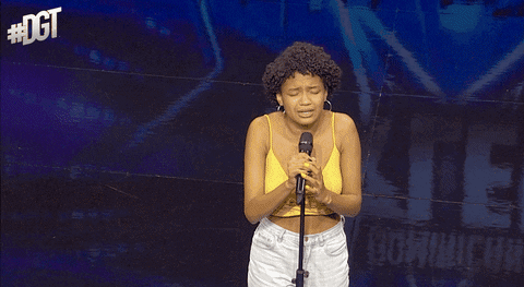 Singing Contestant On Dominican Got Talent GIF