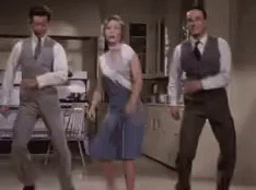 Dancing Singing In The Rain Trio GIF