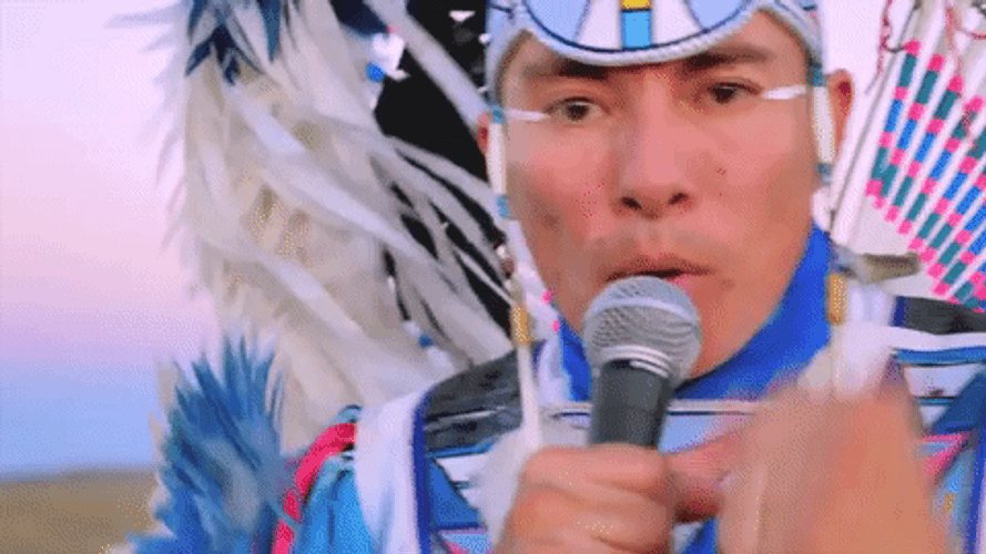 Singing Native American Man GIF