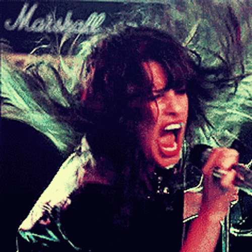 Singing Rock Star Performance GIF