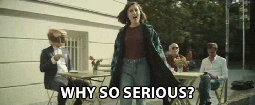 Singing Why So Serious While Walking GIF