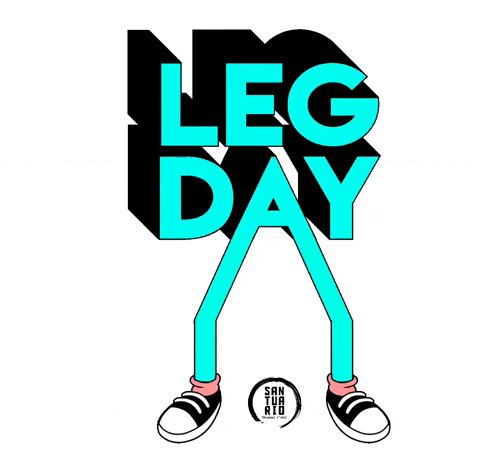 Single Leg Deadlift Day Blue Word GIF