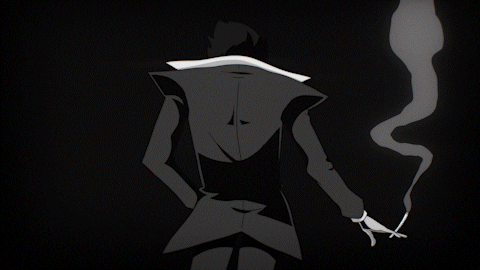 Sinister Anime Smoking Jump Scare GIF