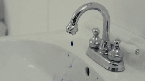 Sink Drops Black Water Pouring GIF