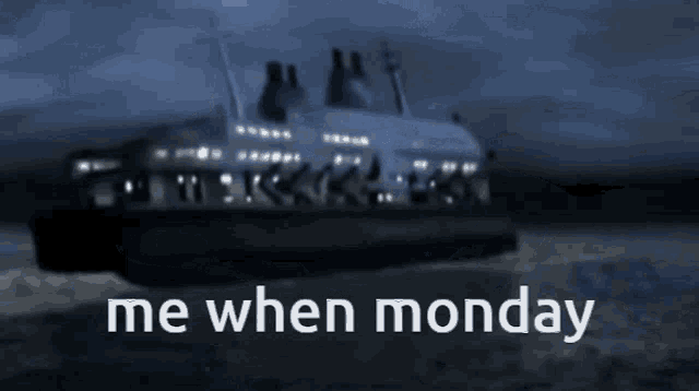 Sinking Boat Flipping Over Monday Vibe Meme GIF