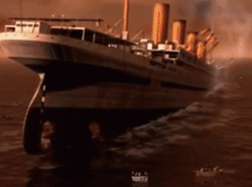 Sinking Ship Animated GIF