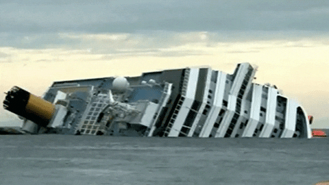 Sinking Ship In The Ocean GIF