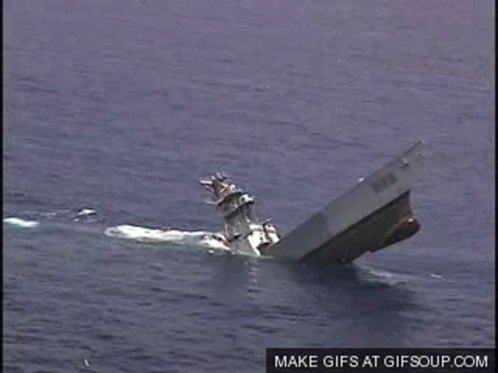 Sinking Ship Slow Motion GIF